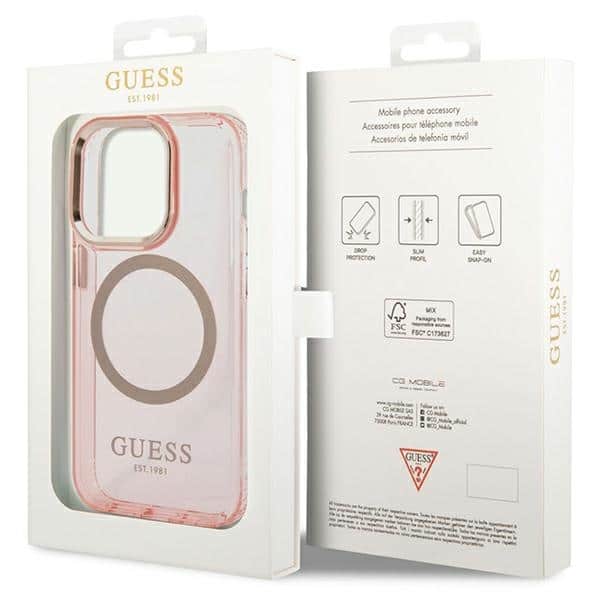 Guess Translucent - θήκη για Apple iPhone 14 Pro Max - Ροζ - Image 8
