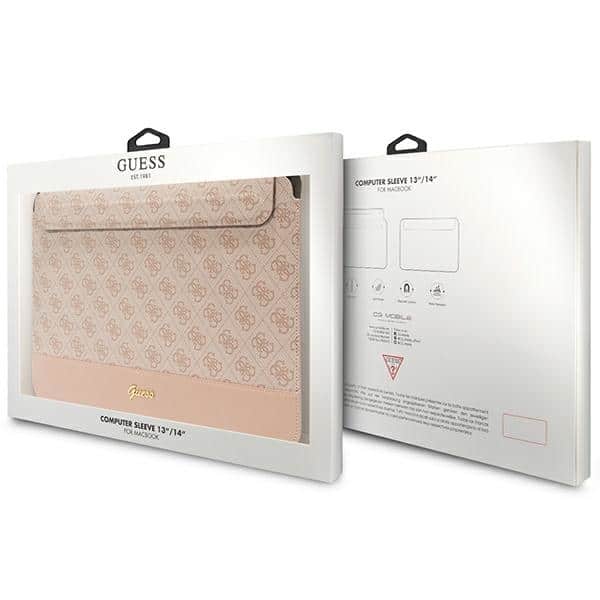 Guess Θήκη GUCS14PS4SGP 14" ροζ/ pink 4G Stripe Metal Logo - Image 4