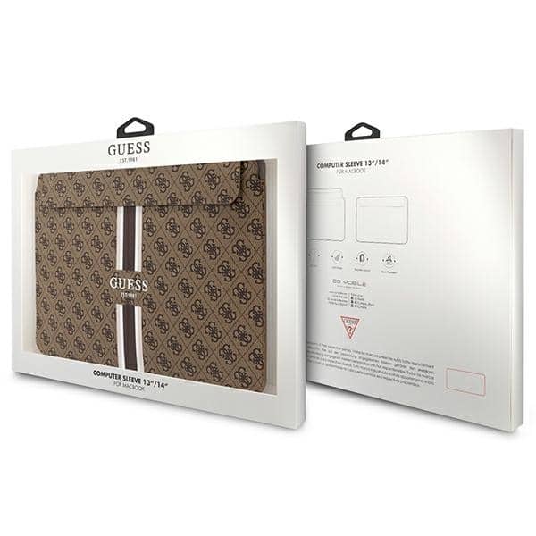 Guess Θήκη GUCS14P4RPSW 14" καφέ/ brown 4G Printed Stripes - Image 4