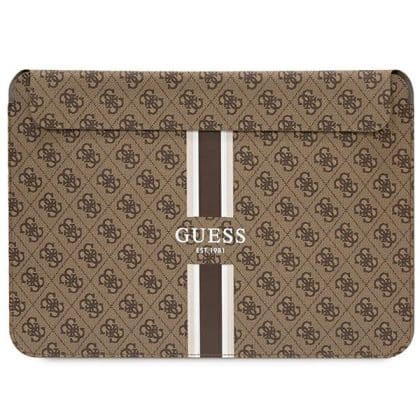 Guess Θήκη GUCS16P4RPSW 16" καφέ/ brown 4G Printed Stripes