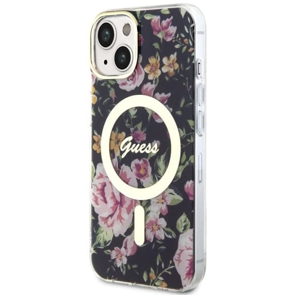 Guess Flower MagSafe - θήκη για Apple iPhone 14 Plus - Μαύρο - Image 2