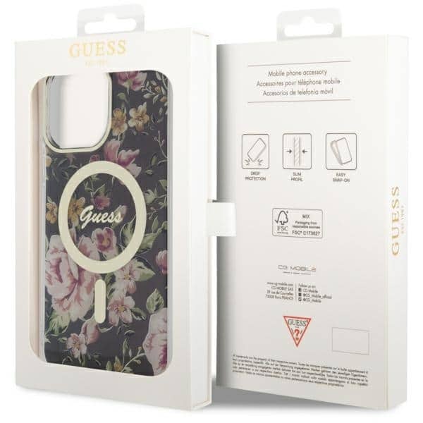 Guess Flower MagSafe - θήκη για Apple iPhone 14 Pro Max - Μαύρο - Image 8