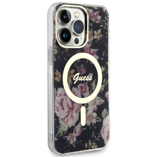 Guess Flower MagSafe - θήκη για Apple iPhone 14 Pro Max - Μαύρο - Image 4