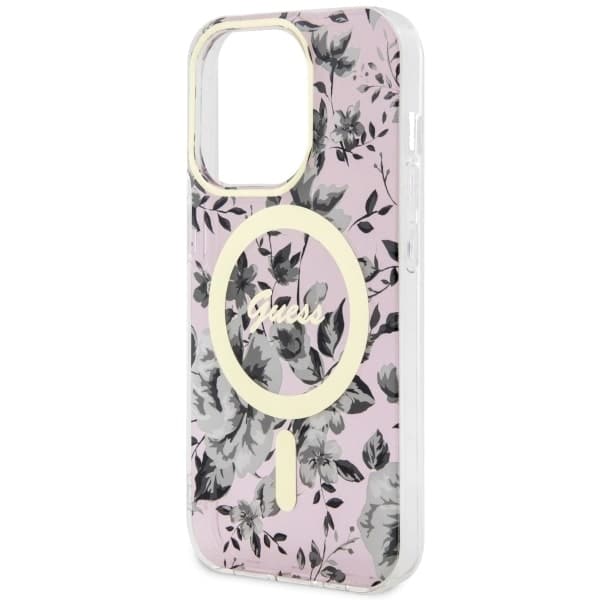Guess Flower MagSafe - θήκη για Apple iPhone 14 Pro - Ροζ - Image 6
