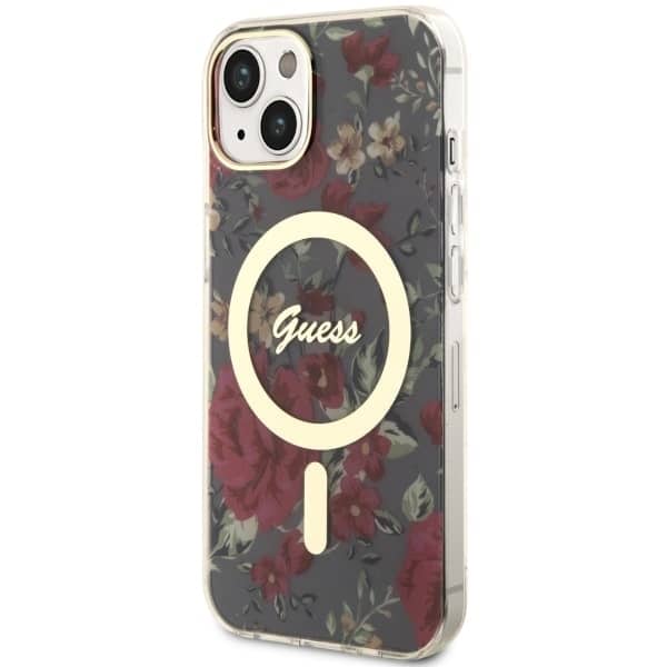 Guess Flower MagSafe - θήκη για Apple iPhone 14 Plus - Πράσινο - Image 2