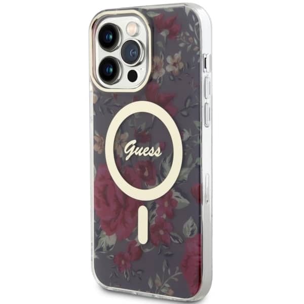 Guess Flower MagSafe - θήκη για Apple iPhone 14 Pro Max - Πράσινο - Image 2