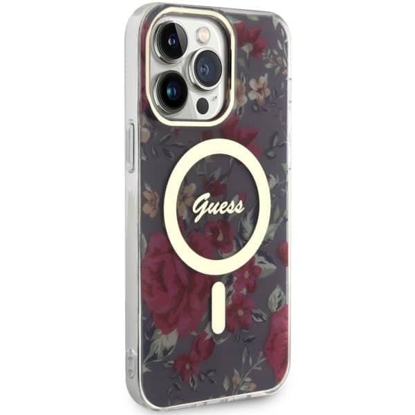 Guess Flower MagSafe - θήκη για Apple iPhone 14 Pro Max - Πράσινο - Image 4