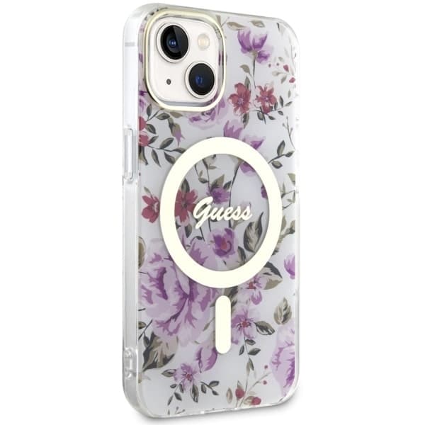 Guess Flower MagSafe - θήκη για Apple iPhone 14 Plus - Διάφανο - Image 4