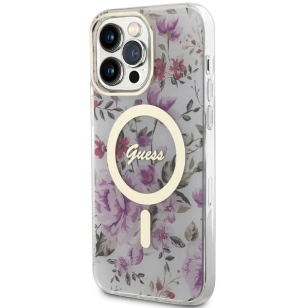 Guess Flower MagSafe - θήκη για Apple iPhone 14 Pro - Διάφανο - Image 2