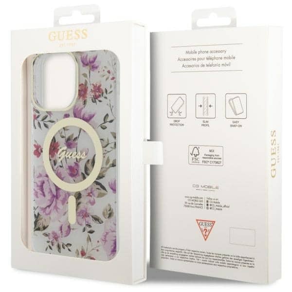 Guess Flower MagSafe - θήκη για Apple iPhone 14 Pro Max - Διάφανο - Image 8