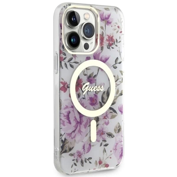 Guess Flower MagSafe - θήκη για Apple iPhone 14 Pro Max - Διάφανο - Image 4