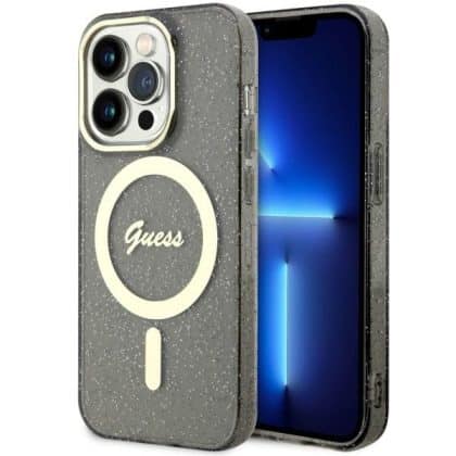 Guess Glitter - θήκη για Apple iPhone 14 Pro Max - Μαύρο
