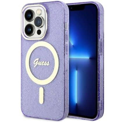 Guess Glitter - θήκη για Apple iPhone 14 Pro Max - Μωβ