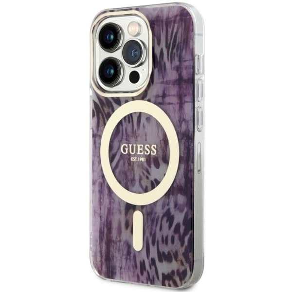 Guess Leopard MagSafe - θήκη για Apple iPhone 14 Pro - Ροζ - Image 2