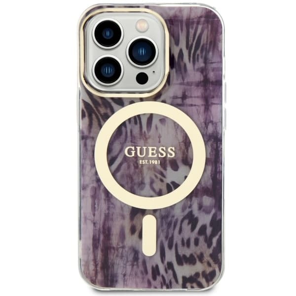 Guess Leopard MagSafe - θήκη για Apple iPhone 14 Pro - Ροζ - Image 3