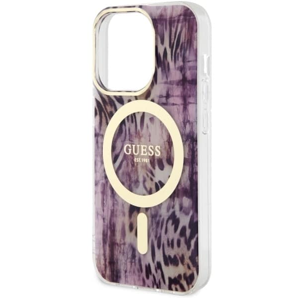 Guess Leopard MagSafe - θήκη για Apple iPhone 14 Pro - Ροζ - Image 6