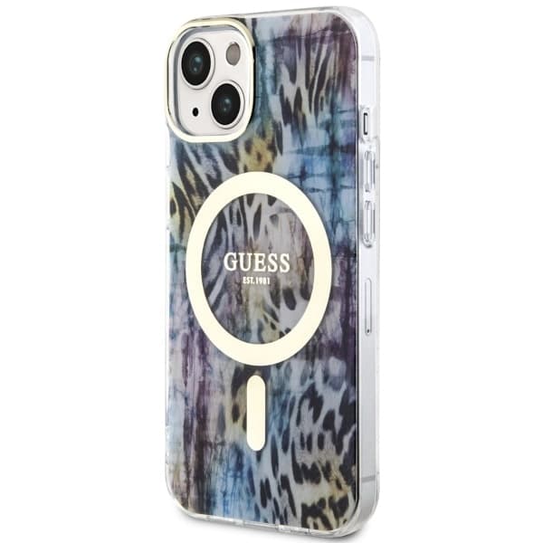Guess Leopard MagSafe - θήκη για Apple iPhone 14 / 15 13 - Μπλε - Image 2
