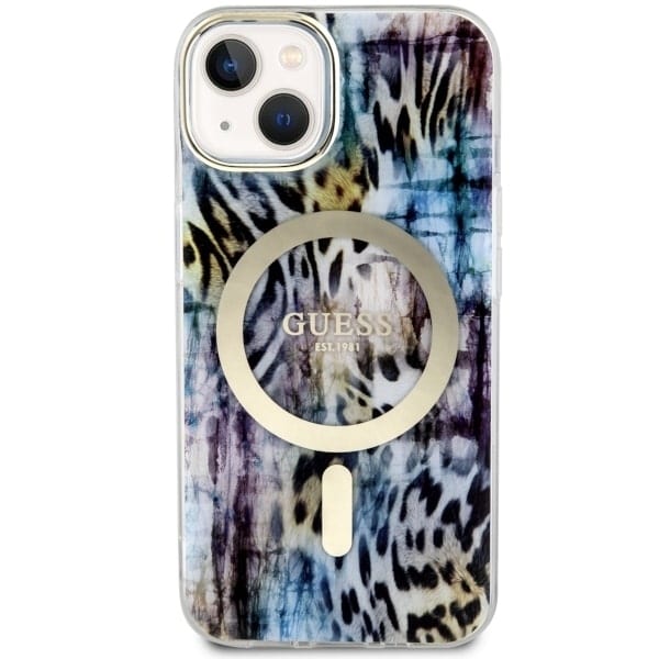 Guess Leopard MagSafe - θήκη για Apple iPhone 14 / 15 13 - Μπλε - Image 3
