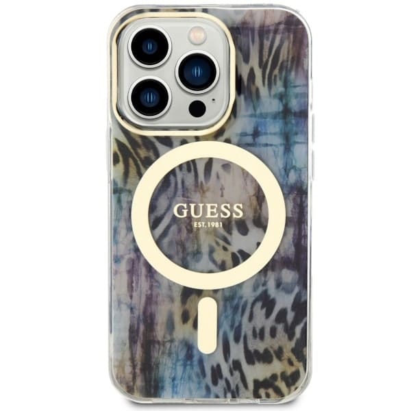 Guess Leopard MagSafe - θήκη για Apple iPhone 14 Pro Max - Μπλε - Image 3