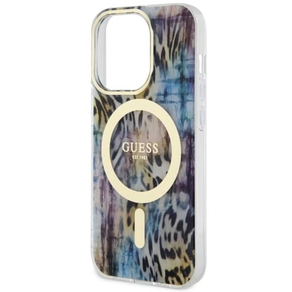 Guess Leopard MagSafe - θήκη για Apple iPhone 14 Pro Max - Μπλε - Image 6