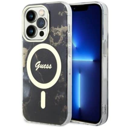 Guess Marble MagSafe - θήκη για Apple iPhone 14 Pro - Μαύρο