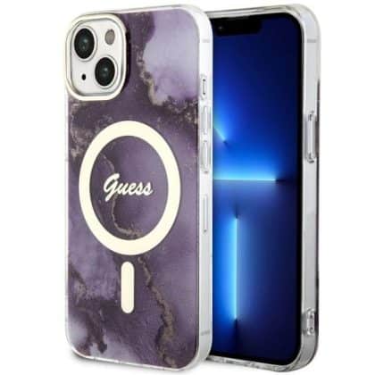 Guess Golden Marble Collection - θήκη για Apple iPhone 14 / 15 13 - Μωβ