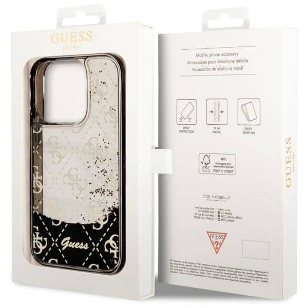 Guess Liquid Glitter - θήκη για Apple iPhone 14 Pro - Μαύρο - Image 8