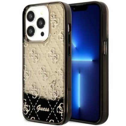 Guess Liquid Glitter - θήκη για Apple iPhone 14 Pro - Μαύρο