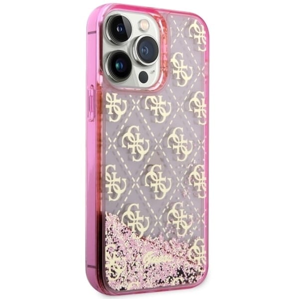 Guess Liquid Glitter - θήκη για Apple iPhone 14 Pro - Ροζ - Image 4