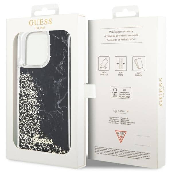 Guess Liquid Glitter - θήκη για Apple iPhone 14 Pro Max - Μαύρο - Image 8