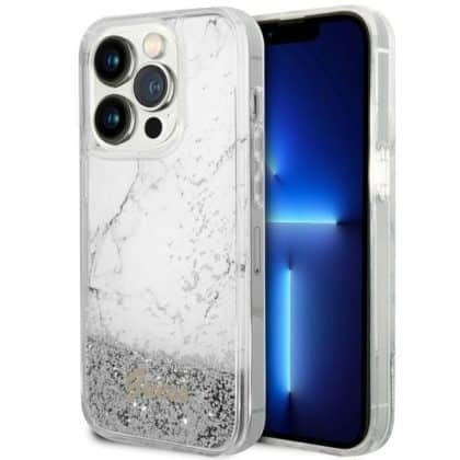 Guess Liquid Glitter - θήκη για Apple iPhone 14 Pro - Λευκό