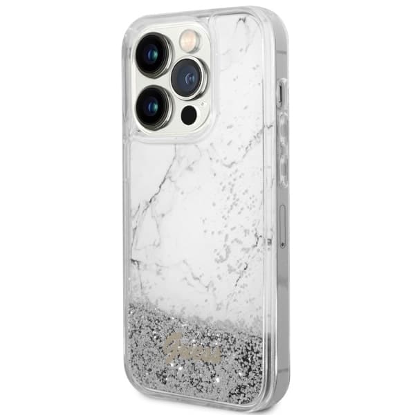 Guess Liquid Glitter - θήκη για Apple iPhone 14 Pro - Λευκό - Image 2