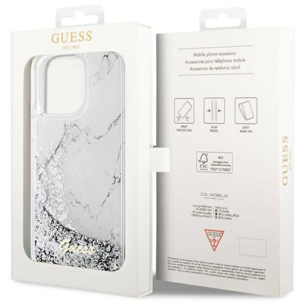 Guess Liquid Glitter - θήκη για Apple iPhone 14 Pro Max - Λευκό - Image 8