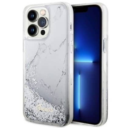 Guess Liquid Glitter - θήκη για Apple iPhone 14 Pro Max - Λευκό