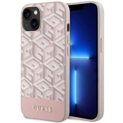 Guess GCube Stripes MagSafe - θήκη για Apple iPhone 14 Plus - Ροζ