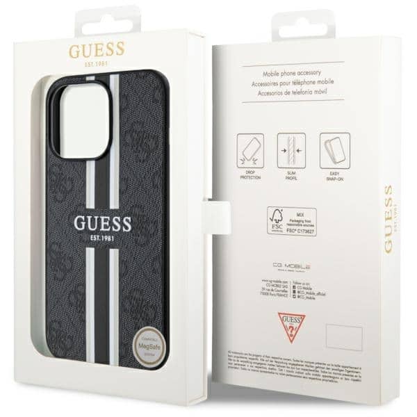Guess 4G Printed Stripes - θήκη για Apple iPhone 13 Pro Max - Μαύρο - Image 8