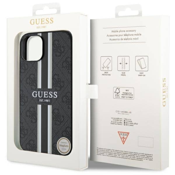 Guess Printed Stripes MagSafe - θήκη για Apple iPhone 14 Plus - Μαύρο - Image 8