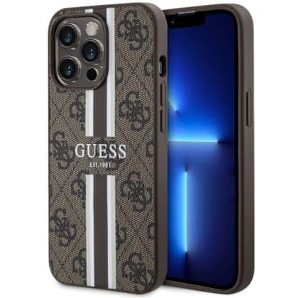 Guess 4G Printed Stripes - θήκη για Apple iPhone 13 / Pro - Καφέ
