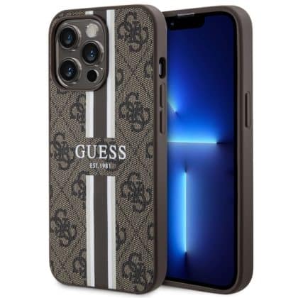 Guess 4G Printed Stripes - θήκη για Apple iPhone 13 Pro Max - Καφέ