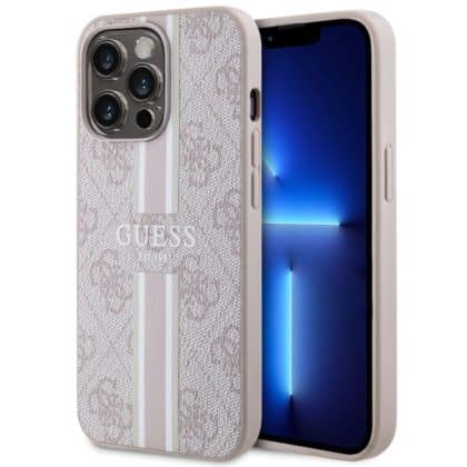 Guess Printed Stripes MagSafe - θήκη για Apple iPhone 13 Pro / - Ροζ