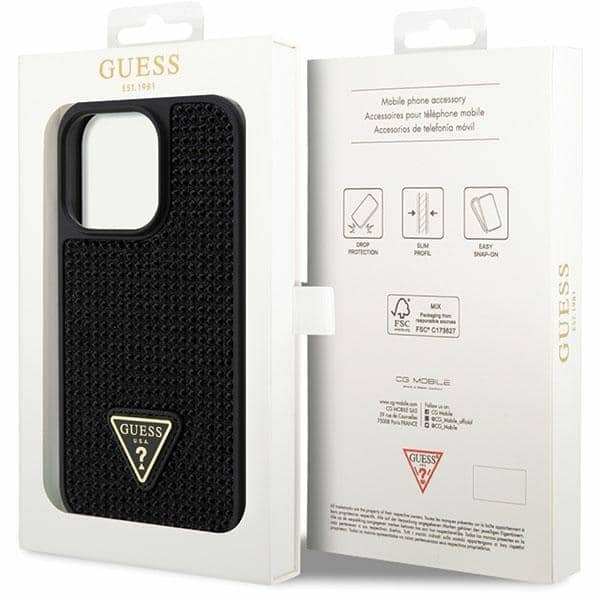 Guess Rhinestone Triangle - θήκη για Apple iPhone 14 Pro - Μαύρο - Image 8