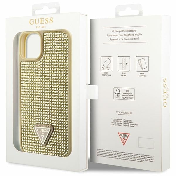 Guess Rhinestone Triangle - θήκη για Apple iPhone 14 Plus - Χρυσό - Image 8