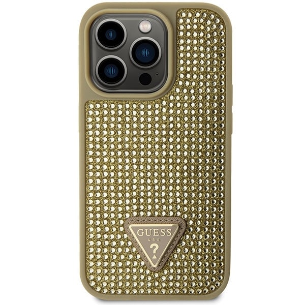 Guess Rhinestone Triangle - θήκη για Apple iPhone 14 Pro - Χρυσό - Image 3