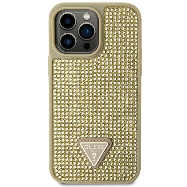 Guess Rhinestone Triangle - θήκη για Apple iPhone 14 Pro Max - Χρυσό - Image 3