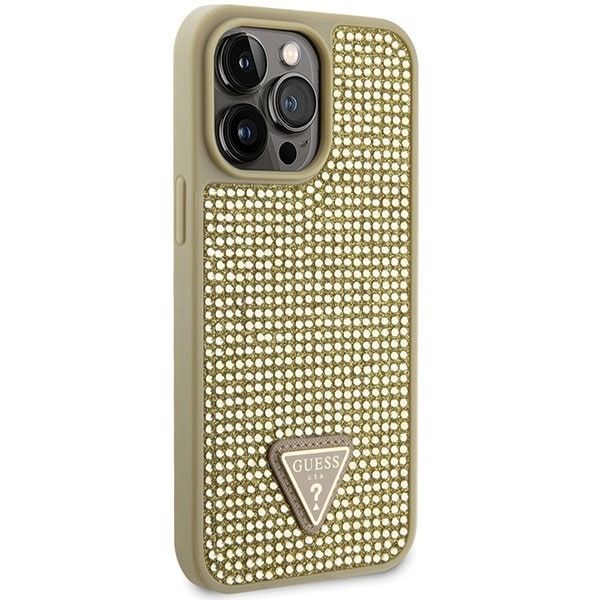 Guess Rhinestone Triangle - θήκη για Apple iPhone 14 Pro Max - Χρυσό - Image 4