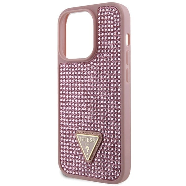 Guess Rhinestone Triangle - θήκη για Apple iPhone 14 Pro - Ροζ - Image 6