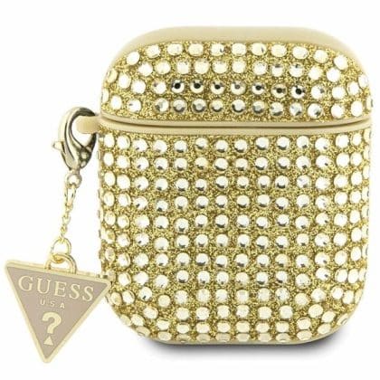 Guess GUA2HDGTPD AirPods 1/2 cover  złoty/gold Rhinestone Triangle Charm