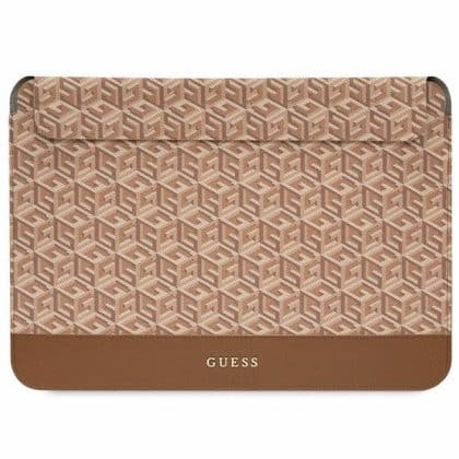 Guess Θήκη GUCS14HGCFSEW 14" καφέ/brown GCube Stripes