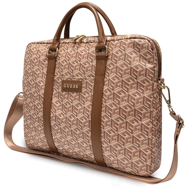 Guess Τσάντα GUCB15HGCFSEW 16" καφέ/brown GCube Stripes - Image 2