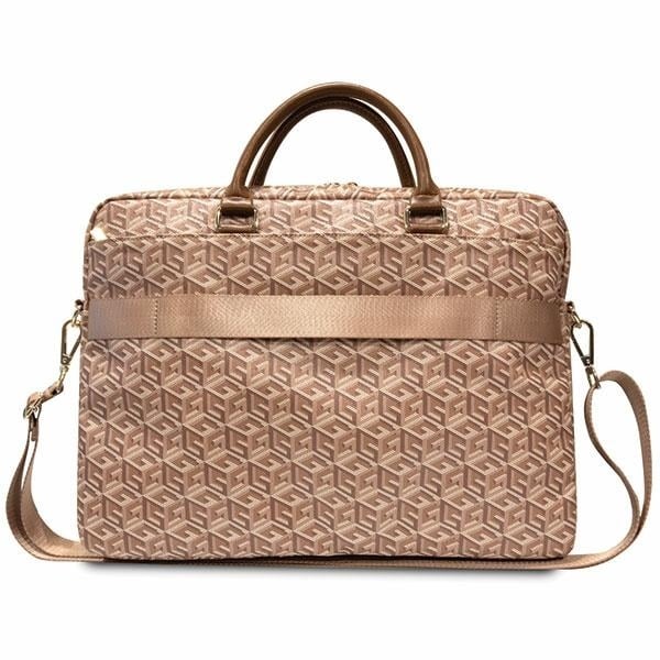 Guess Τσάντα GUCB15HGCFSEW 16" καφέ/brown GCube Stripes - Image 3